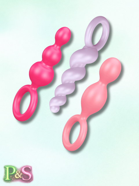 Satisfyer Booty Call Plugs-Assorted Colors (Set Of 3)