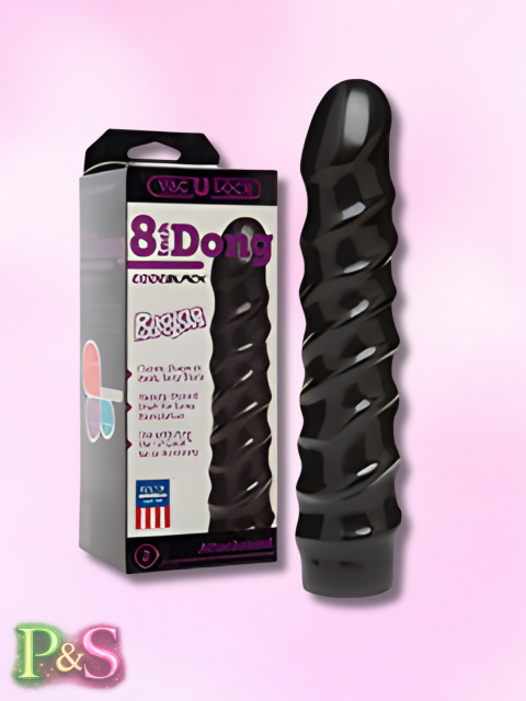 Vac-U-Lock Code Black Raging Hard-Ons Dong 8"