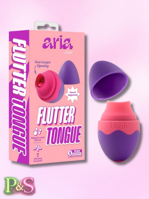 ARIA FLUTTER TONGUE-PURPLE 4.25"