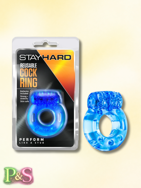 Stay Hard Reusable Cockring-Blue BL-30602
