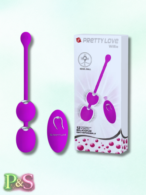 Kegel Ball Willie Pretty Love BI-014548W con vibrador y control